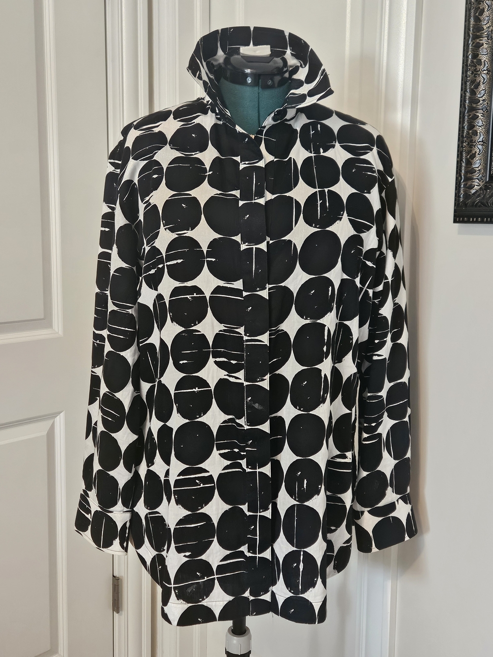 Finley Black and White Polka Dot Button-Down Shirt